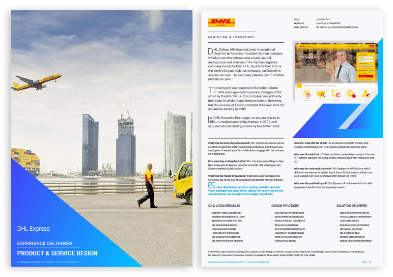 DHL Express UX/UI product and service design case study