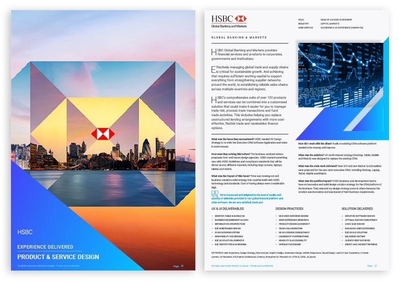 HSBC UX/UI product and service design case study