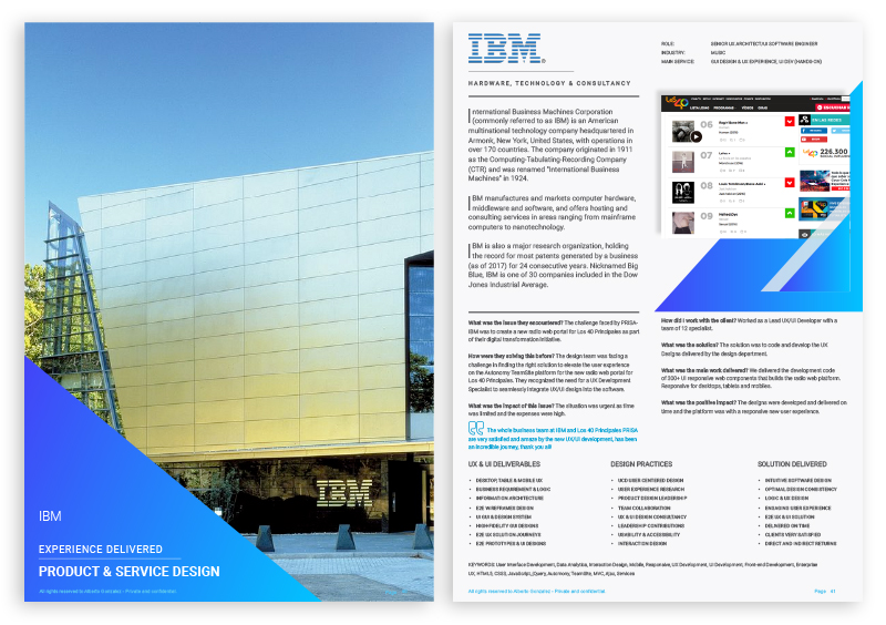 IBM UX/UI product and service design case study